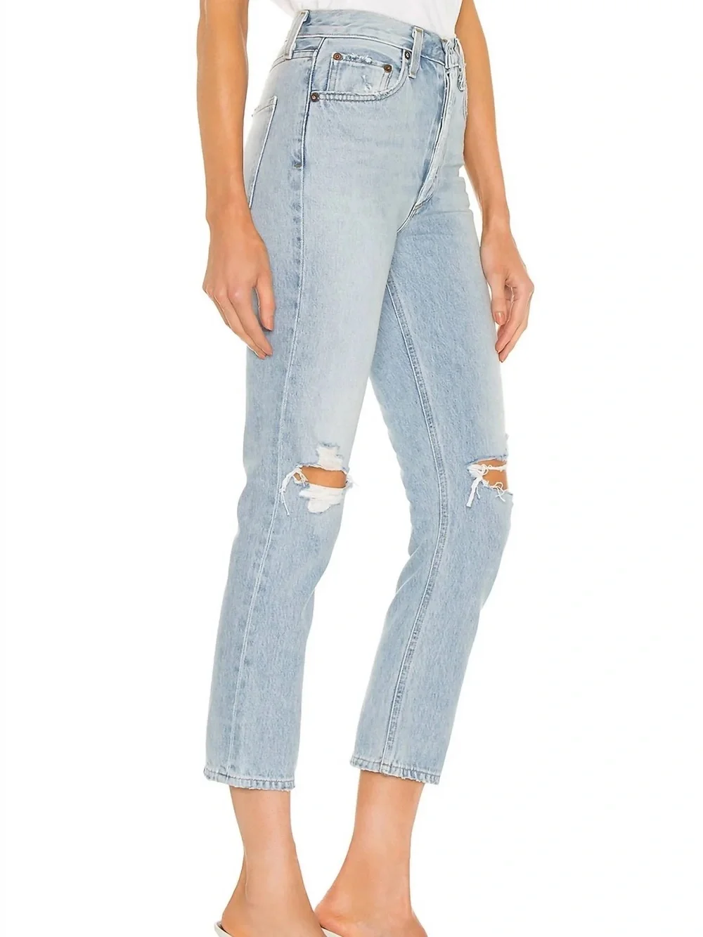AGOLDE Riley High Rise Straight Crop Jeans - Picture 3 of 10